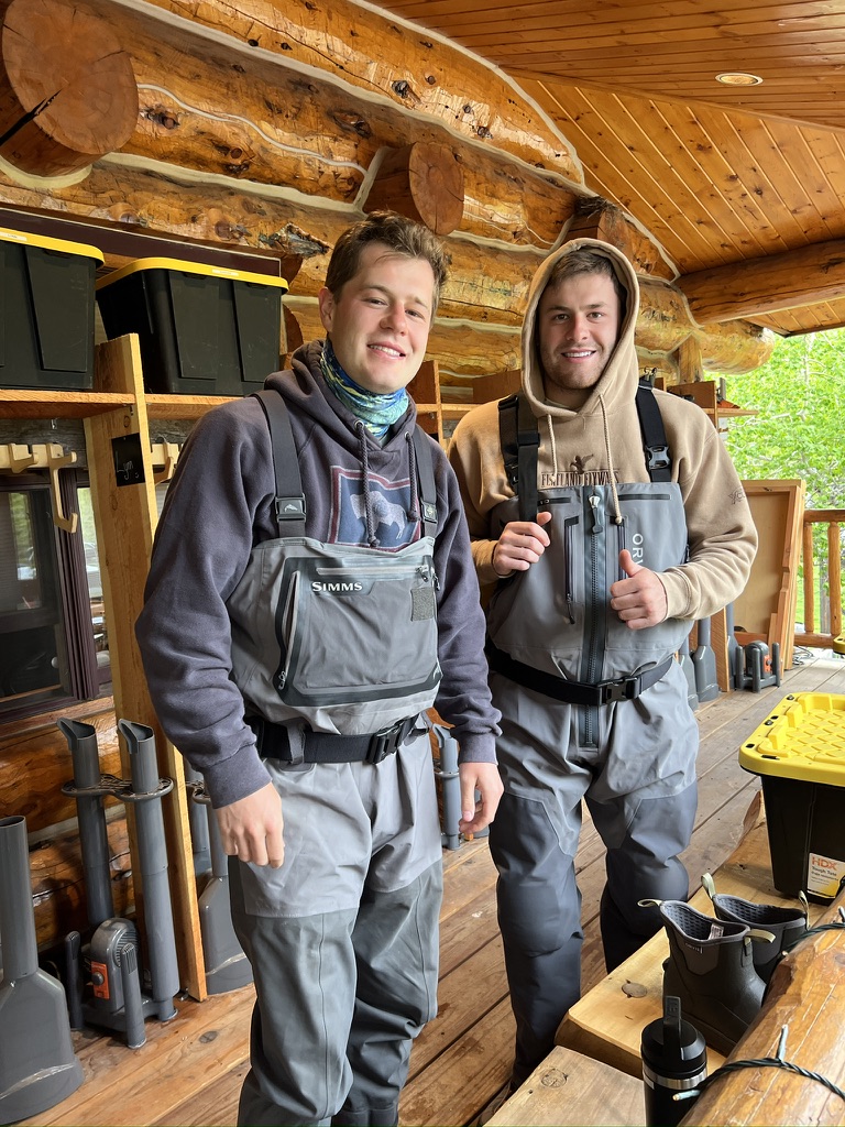 Brothers fishing together