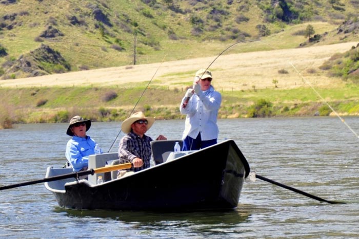 Guided drift boat float trip on the Yellowstone River