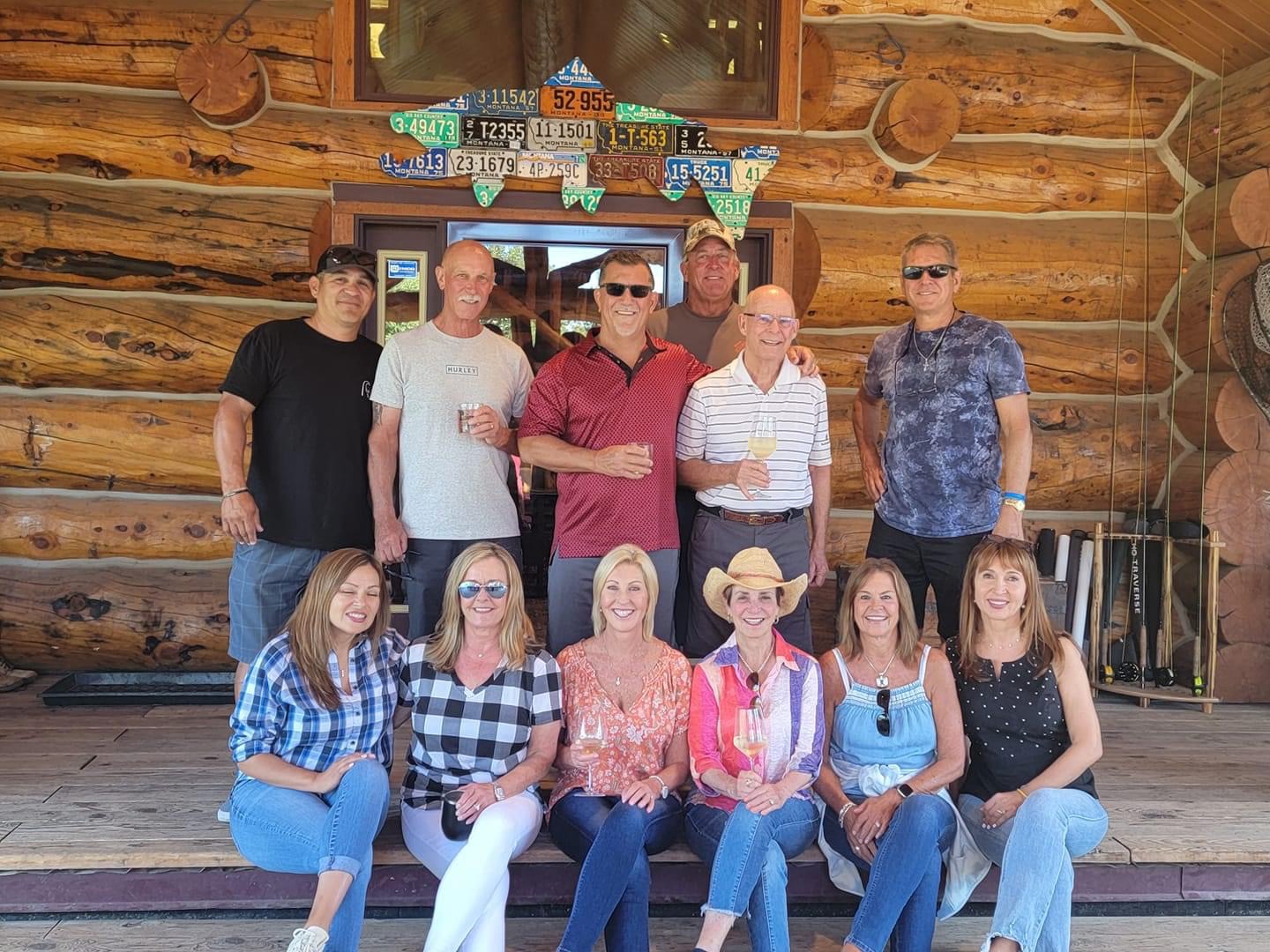 Corporate retreat group moment
