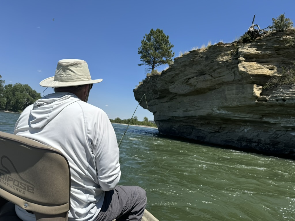 Drift boat float on the lower Yellowstone River