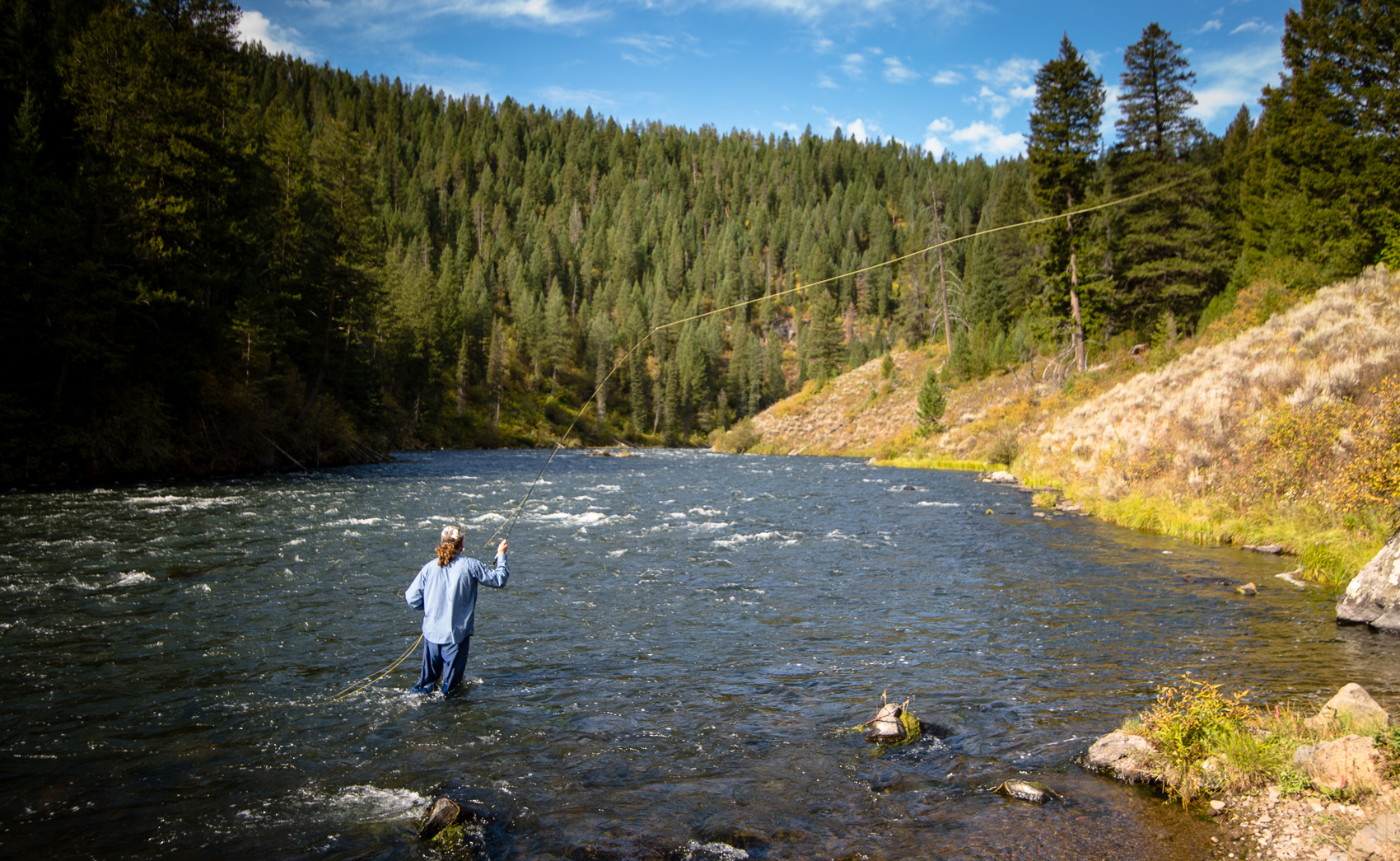 Walk and wade fly fishing on the Boulder River